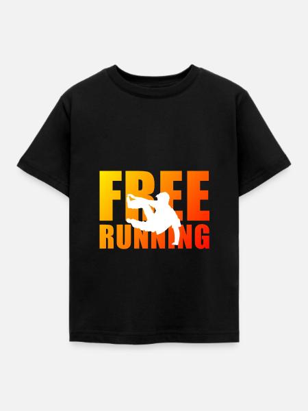Freerunning - Kinder T-Shirt - Schwarz