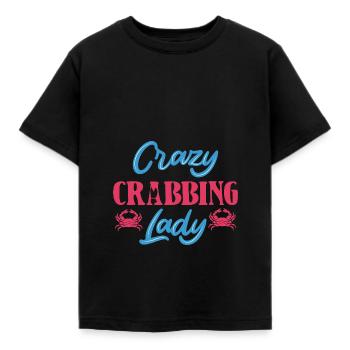 Krabbenfischen Krabbe Krabbenfischer - Kinder T-Shirt - Schwarz - Vorne - AI Model Kid Female (0cm)