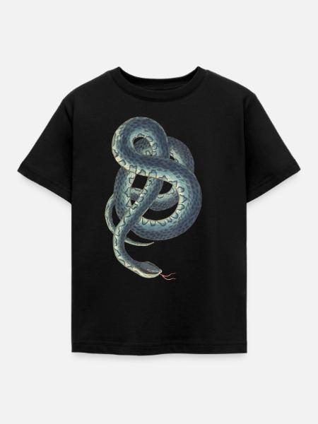 Schlange - Kinder T-Shirt - Schwarz
