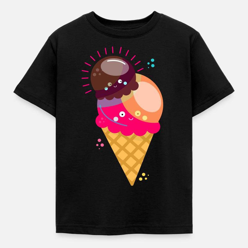 Cornet de glace cornet de glace doux - T-shirt Enfant - noir