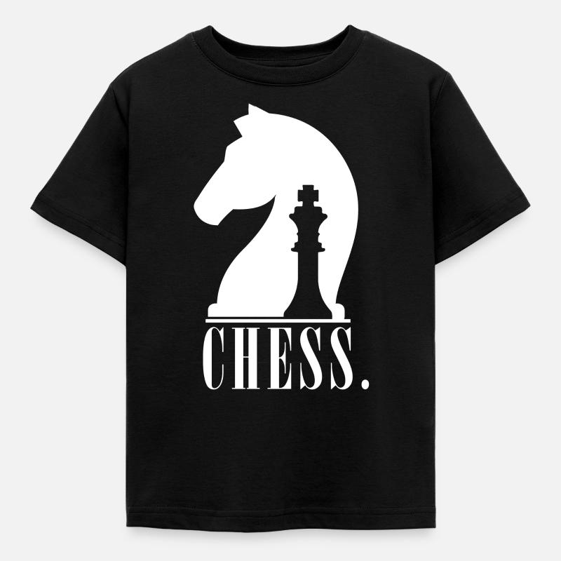 Chess Chess Chessplayer Springer - Kids' T-Shirt - black