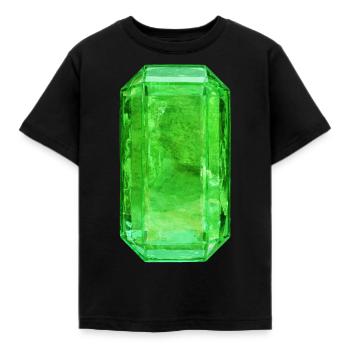 Smaragd-Kristall - Kinder T-Shirt - Schwarz - Vorne - AI Model Kid Female (0cm)