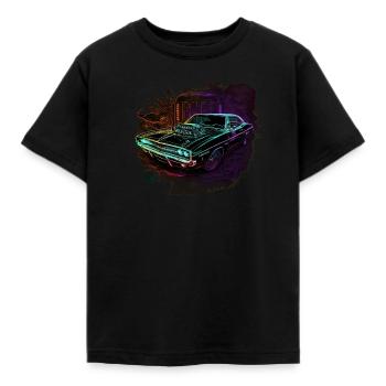 Neon Art Charger - Kids' T-Shirt - black - Front - AI Model Kid Female (0cm)