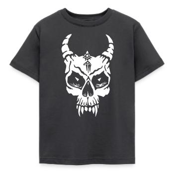 Losti Schädel - Kinder T-Shirt - Dunkelgrau - Vorne - AI Model Kid Female (0cm)