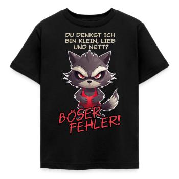 NICHT Klein, Lieb und Nett - hell - Kinder T-Shirt - Schwarz - Vorne - AI Model Kid Female (0cm)