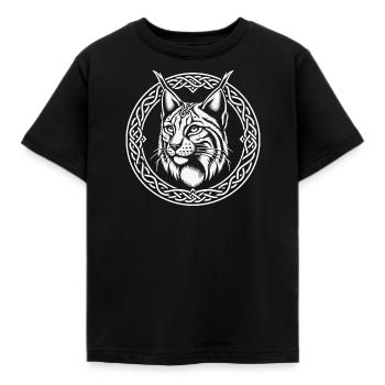 Keltischer Luchs - Kinder T-Shirt - Schwarz - Vorne - AI Model Kid Female (0cm)