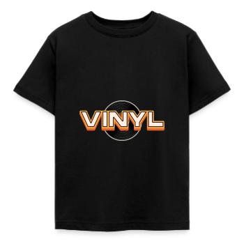 disque vinyle dj deejay scratch musique oldschool fun - T-shirt Enfant - noir - Devant - AI Model Kid Female (0cm)