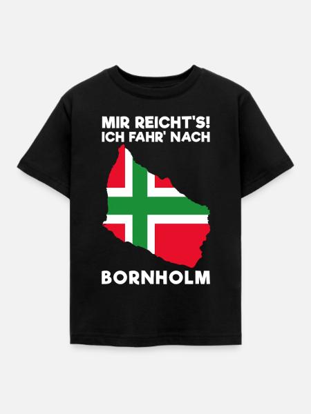 Bornholm Spruch - Kinder T-Shirt - Schwarz