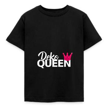 Dekorieren Deko Queen Krone Fun Spruch - Kinder T-Shirt - Schwarz - Vorne - AI Model Kid Female (0cm)