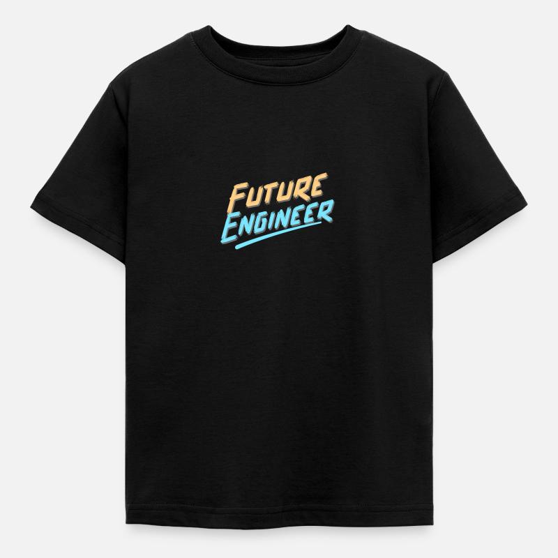 Future Engineer Ingenieur Baby Kind Geschenk - Kinder T-Shirt - Schwarz