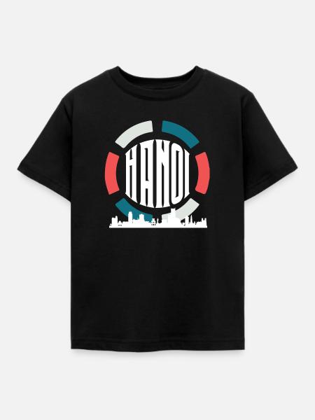 Hanoi - Kinder T-Shirt - Schwarz