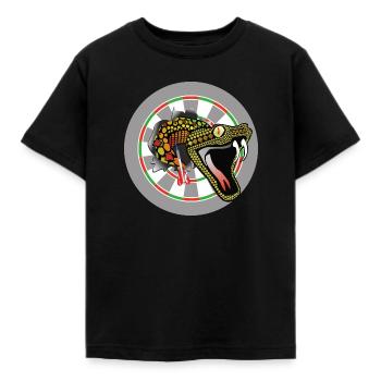 Dartboard mit Schlange - Kinder T-Shirt - Schwarz - Vorne - AI Model Kid Female (0cm)