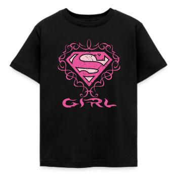 Superman S-Shield Girl 1 - T-shirt Enfant - noir - Devant - AI Model Kid Female (0cm)