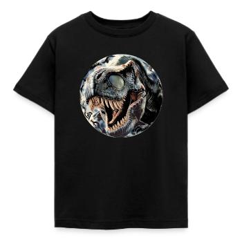Tyrannosaure Dinosaure T-Rex Dino - T-shirt Enfant - noir - Devant - AI Model Kid Female (0cm)