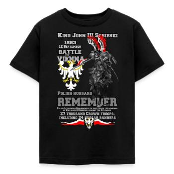 Battle of Vienna - Bitwa o wieden -Jan Sobieski - T-shirt Enfant - noir - Devant - AI Model Kid Female (0cm)