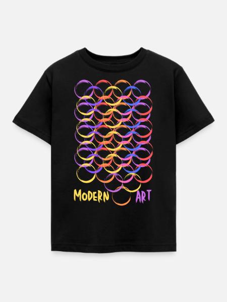 Modern Art - Kinder T-Shirt - Schwarz