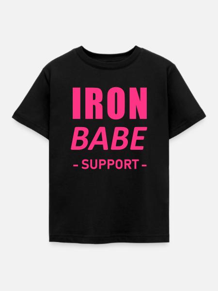 IRONBABE support - Kinder T-Shirt - Schwarz