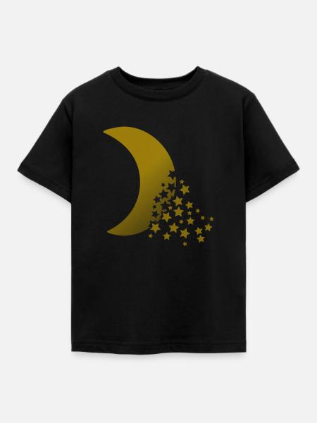 Moon - Kinder T-Shirt - Schwarz
