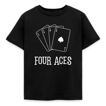 Quatre As - T-shirt Enfant - noir - Devant - AI Model Kid Female (0cm)