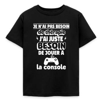 besoin de console - T-shirt Enfant - noir - Devant - AI Model Kid Female (0cm)