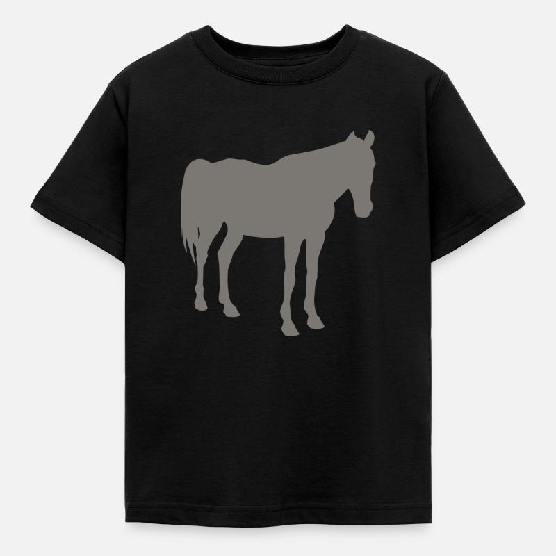horse - Kids' T-Shirt - black