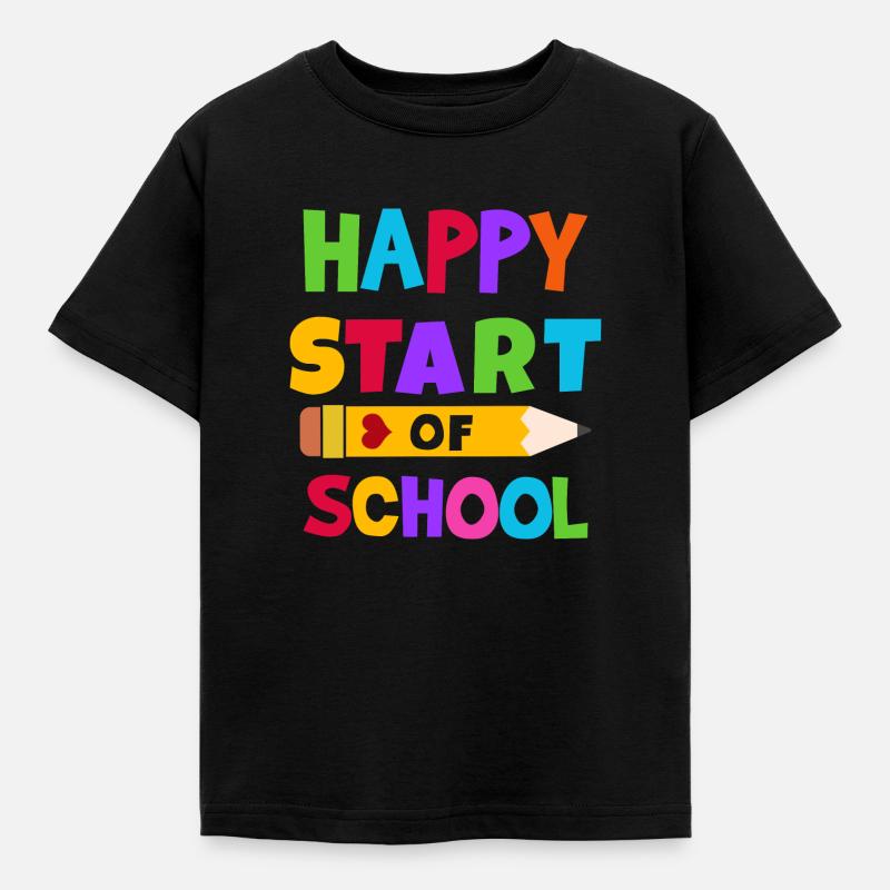 Froher Schulstart Schulbeginn Geschenk - Kinder T-Shirt - Schwarz