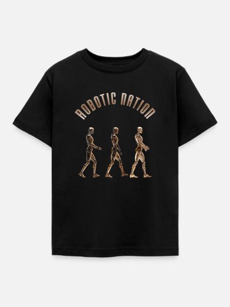 Roboter-Nation 5 - Kinder T-Shirt - Schwarz