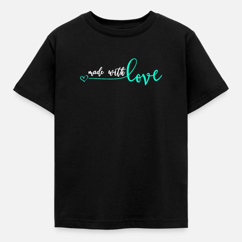Fait avec amour - T-shirt Enfant - noir