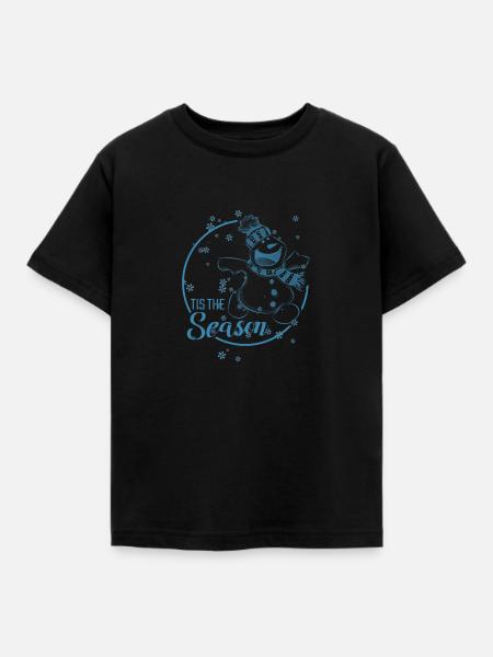 Schneemann - Kinder T-Shirt - Schwarz