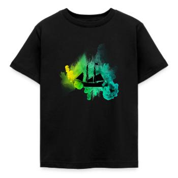 Magisches Schiff - Kinder T-Shirt - Schwarz - Vorne - AI Model Kid Female (0cm)