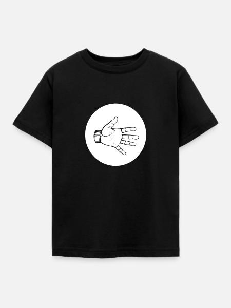 PAPIER (w) - Kinder T-Shirt - Schwarz