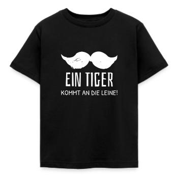 Bachelor Party A tiger comes on a leash - Kids' T-Shirt - black - Front - AI Model Kid Female (0cm)