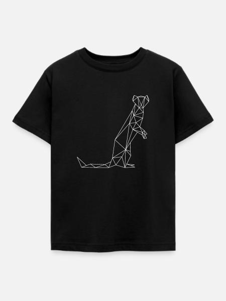Hipster weasel geometric - Kids' T-Shirt - black