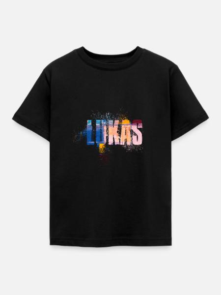 Lukas - Kinder T-Shirt - Schwarz
