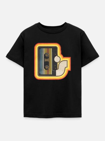 70's Kassette - Kinder T-Shirt - Schwarz