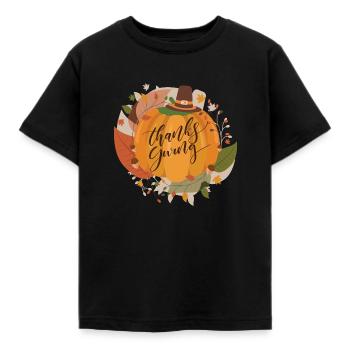 action de grâces - T-shirt Enfant - noir - Devant - AI Model Kid Female (0cm)