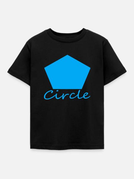 Falsche Kreisform - Kinder T-Shirt - Schwarz