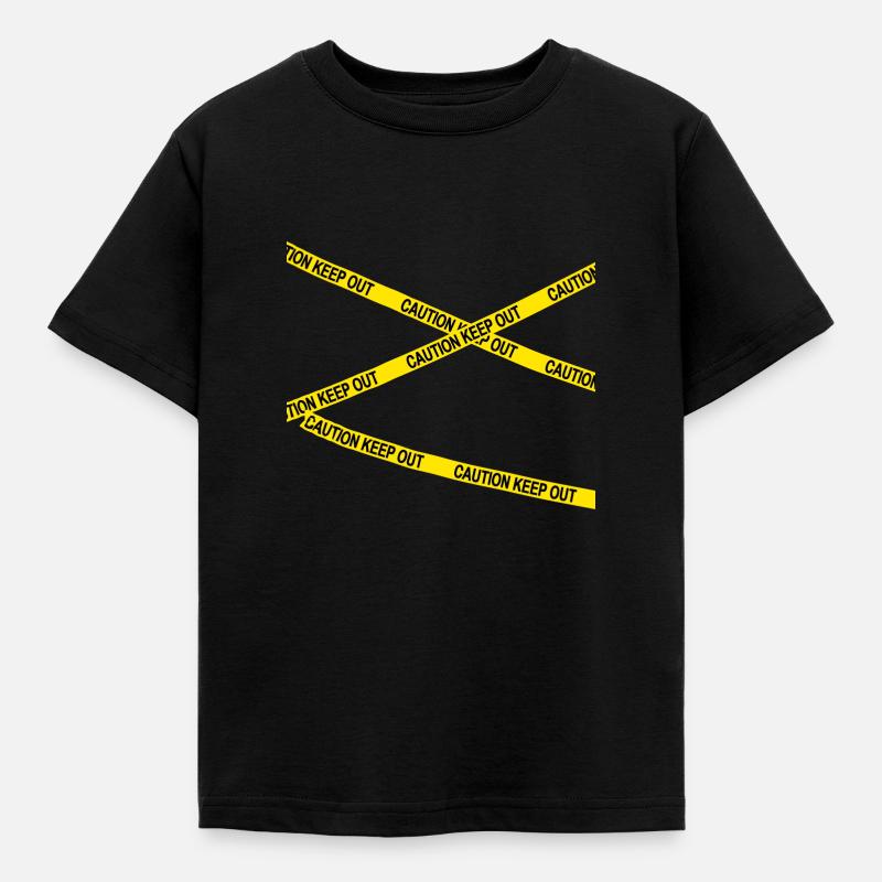 Caution Keep Out Dangerous - Kids' T-Shirt - black