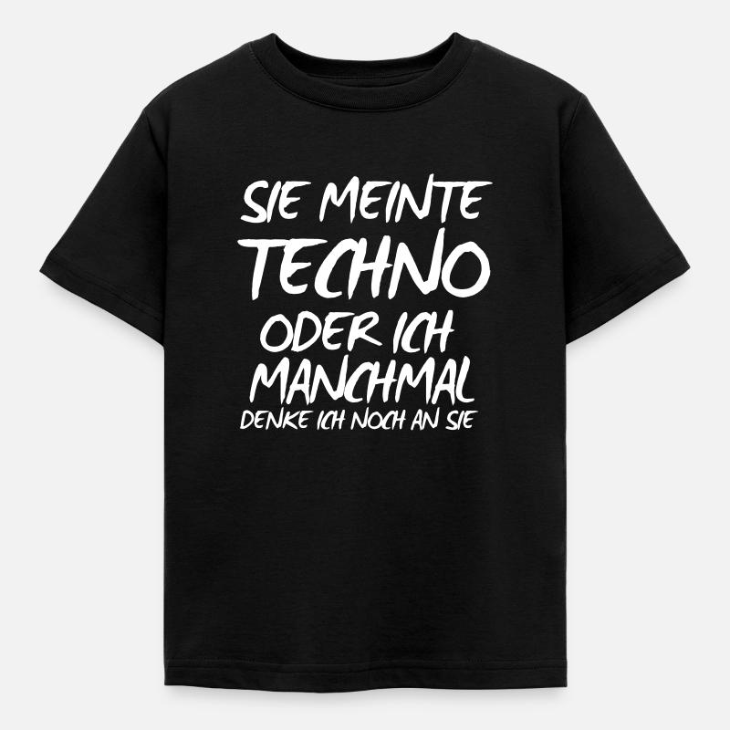 Lustiger Spruch Techno Musik Ehemann Geschenk - Kinder T-Shirt - Schwarz