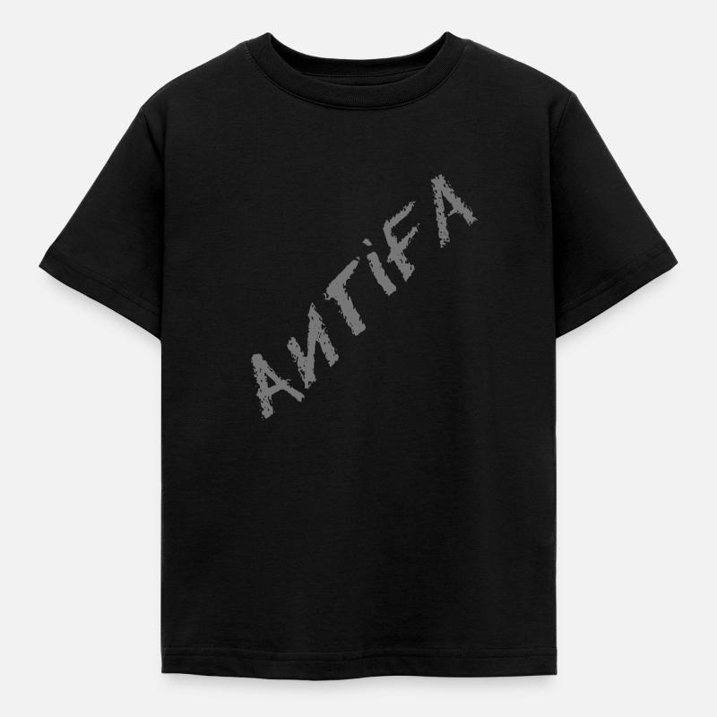 Antifa - Kinder T-Shirt - Schwarz