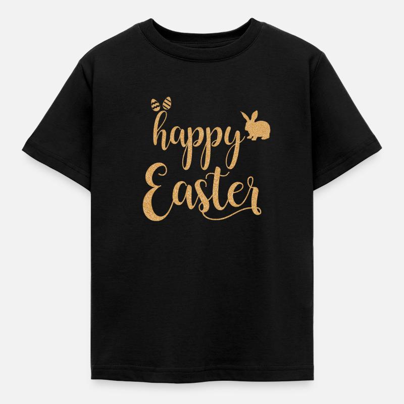 Happy Easter - Kids' T-Shirt - black