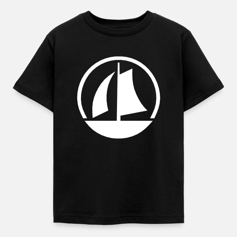 bateau à voile - T-shirt Enfant - noir