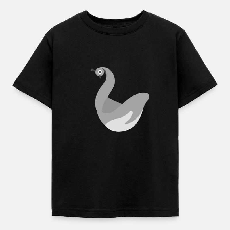 Schwan - Kinder T-Shirt - Schwarz