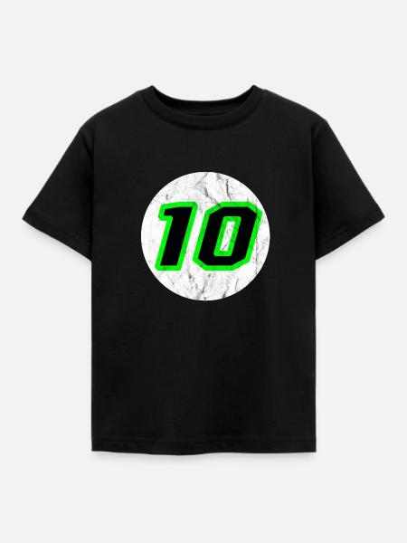 10 - Kinder T-Shirt - Schwarz