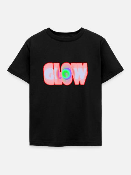 Glow - Kinder T-Shirt - Schwarz