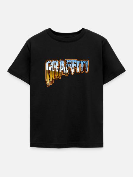 Graffiti grusel - Kinder T-Shirt - Schwarz