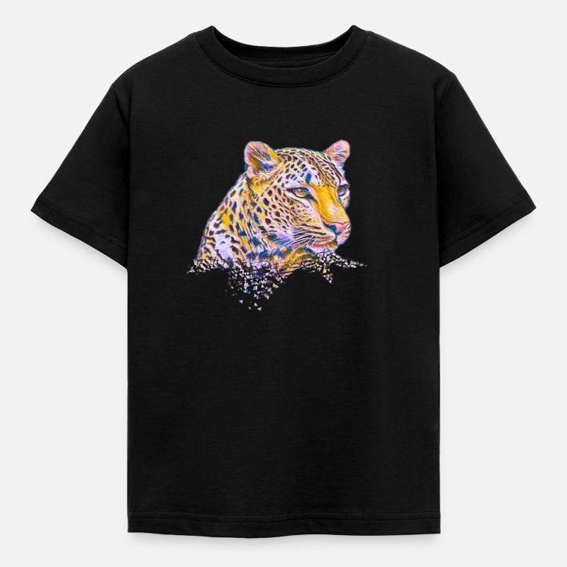 léopard - T-shirt Enfant - noir