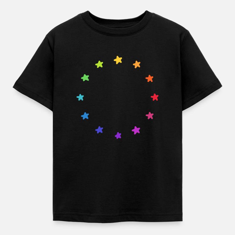 Europe Drapeau de l'UE Drapeau Rainbow Pride - T-shirt Enfant - noir