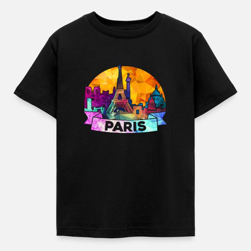 Paris - Kinder T-Shirt - Schwarz