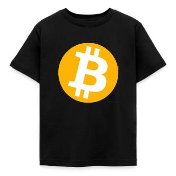 Bitcoin - Kids' T-Shirt - black - Front - AI Model Kid Female (0cm)
